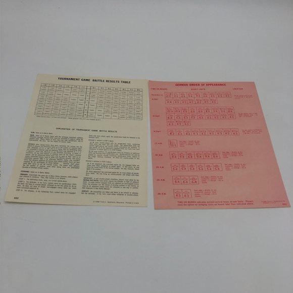 Vintage 1965 Avalon Hill The Battle of the Bulge World War II Battle Game - Picture 5 of 11